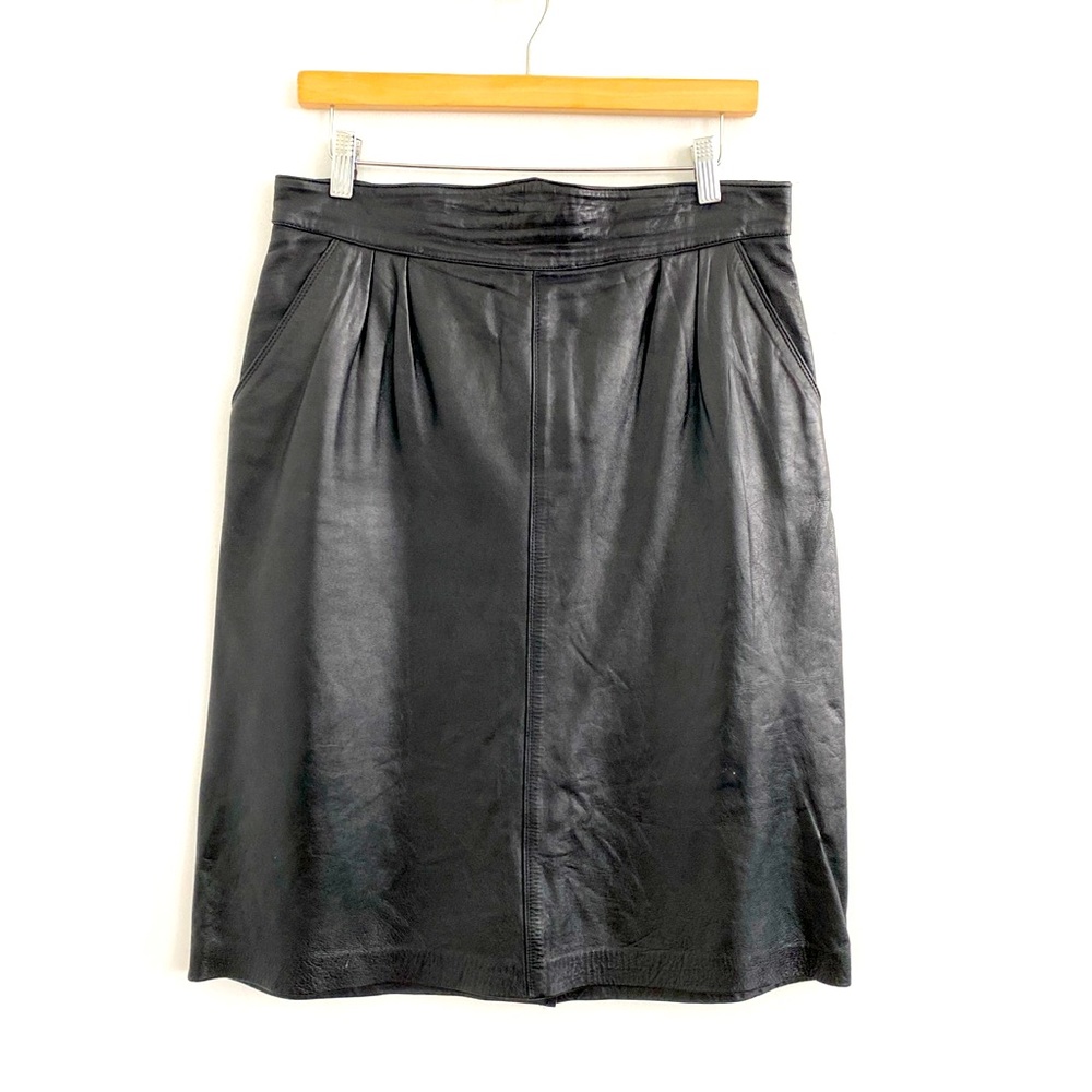 Gorgeous vintage lamb skin leather skirt